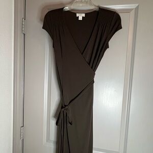 LOFT Wrap Dress Vintage Brown Y2K Size 2